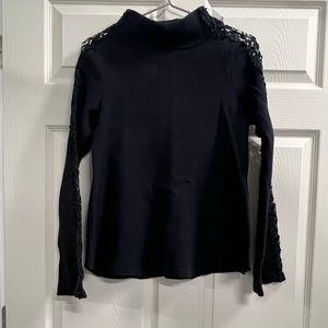 Anthropologie Knitted & Knotted Black Cashmere Blend Sweater - Small - GUC